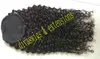 22 дюймов афро мода кудрявый вьющиеся хвост клип в высокой Реми 100% человеческих волос шнурок хвостики прически для черных женщин