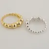 Everfast Wholesale 10pc/Lot Graded Bead Rings Silver Gold Rose Gold Plated Simple Fashion Ring For Women Can Mix Color EFR022