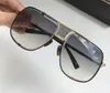 Cool Mens Lunettes de soleil 2087 Noir Or Gris Dégradé Hommes Carré Lunettes de Soleil SUPER RARE Neuf avec Boîte