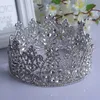 Vintage Barok Bridal Tiaras Akcesoria Złoto / Srebrne Kolorowe Kryształy Księżniczka Nakrycia głowy Oszałamiające ślubne Tiarasy i korony 17.5 * 9.2cm H22