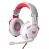 KOTION EACH G2000 Gaming-Kopfhörer, Game-Headset, Over-Ear-Kopfhörer, Stirnband mit Mikrofon, Stereo-Bass, LED-Licht für PS4-PC-Gamer