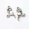 Boże Narodzenie Bieganie Elk Charms 200 sztuk / partia 15x21.5mm Antique Silver Wisiorki Moda Biżuteria DIY Fit Bransoletki Naszyjnik Kolczyki L784