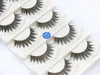 Soft Long Makeup Cross Thick False Eyelashes Package 5 Pairs Natural 3D Handmade Lashes with Retail Box