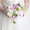 다채로운 신부 부케 결혼식 꽃 레이스 진주와 고품질의 요정 웨딩 부케 꽃 높은 품질 2017 새로운 도착