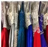 ウエディングジュエルネックシフォン結婚式のゲストのドレスの非対称プラスサイズのフォーマルドレスのための花嫁のパンツの母親のオレンジ色の2つの部分