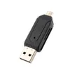 Freeshipping 10pcs/lot Universal Card Reader phone PC Card Reader Micro USB Flash OTG TF / SD memory 2 In 1 Dual For phone Computer