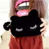 Cute Portable Cartoon Cat Coin Storage Case Travel Makeup Flannel Pouch Cosmetic Bag Korean and Japan Style free shipping