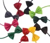 Multi cores pet bowtie dog tie gola flor acessórios decoração suprimentos pure color bowknot gravata wen4549