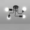 Plafoniere a Led Plafoniera Asta Multipla Lampada da Soffitto in Ferro Battuto Lampadina E27 Soggiorno Lamparas De Techo