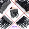 Pre Plucked Lace Frontal med Malaysiska Deep Wave Bundles 3pcs Malaysiska Virgin Hair Bundles With Lace Frontal Obehandlat Human Hair Weave