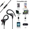 Fones de ouvido esportivos de 35 mm em fones de ouvido com ruído de ruído da orelha com fones de ouvido com fio de earhook de microfone para iPhone samsung smartpho8990144