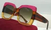 0083 النساء نظارات شمسية مصمم 0083S إطار مربع مكبرة أعلى جودة للأشعة فوق البنفسجية حماية مختلط اللون تأتي مع المربع الأصلي