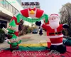 3m Inflatable Christmas Arch Red Air Blow Up Arched Door with Santa and Elf for Children Entrance Decoration