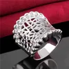 fashion design Anello da dito in argento sterling placcato con tirante cavo adatto per donna, anelli da sposa in argento 925 Anello solitario Anelli a fascia ER542
