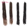 22inch آلهة locs الشعر نصف مستقيم نصف الضفائر مجعد حلقة الشعر الاصطناعية التمديد freetress faux locs الكروشيه تجديل الشعر