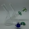 4 tum MINI BEAKER BONGS med gratis färgglada glasskål Keckklipp Oljeriggglas Glas Bongs Vattenrör Glashandtag Rör