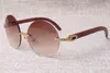 luxury diamond round sunglasses T3524012 glasses natural wooden sunglasses size: 55-18-135 mm