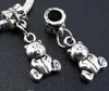 100 sztuk Tybetański Silver Bear Charms Wisiorek Dangle Koraliki Fit Europejska Bransoletka 26mm