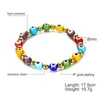 Turc mauvais yeux Bracelet Simple Bracelet à breloques Bracelet couleur or perles fête pulseira masculina bijoux BR-325