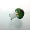 bol de diapositive d'herbe de champignon femelle Bol à bulles de couleur Accessoires pour fumer Pièce de bol pour bongs Tuyaux d'eau en verre de 14 mm Bong Slide avec poignée Tuyau d'eau