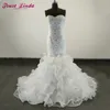 고품질의 새로운 패션 레이스 인어 웨딩 드레스 매력적인 연인 비싼 신부 Vestido De Noiva Robe de Mariage 진짜 사용자 정의