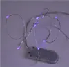 2M 20LEDs led string CR2032 Bateria 1 metro 3M 4M 5M 6M 10M Operado Micro Mini Luz Prata Fio Estrelado Para Decoração De Natal Halloween