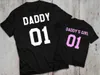 2017 YENI Sıcak BAYAN KIZ Baba Kızı T Shirt Tops Aile Eşleştirme Tee Elbise ebeveyn-çocuk giyim