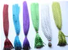 Färgglada 10000pcs / Lot Längd 16inch 40cm Mix Färger Syntetisk Tillgänglig Grizzly Loop Feather Hair Extensions Hairstycke
