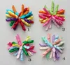 20st Babyflickor 3inch regnbåge curlers corker blommor bågar hårklipp hår slipsar reborbon hår bobbles elastiska rep pd007