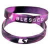 1PC Blessed Silicone Wristband Swirl Color Flexible And Strong Perfect To Use In Any Benefits Gift