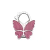 Metal Foldable Bag Purse Hook Bag Hanger/Purse Hook/Handbag Holder Shell Bag Folding Table Butterfly Bling Colors ZA5220