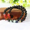 Nowy Design Wysokiej Jakości Czarny Matowy Agat 7 Chakra Healing Stone Yoga Klasa Medytacja Bransoletka dla par Prezent