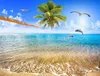 Пользовательские papel de parede 3d природные фрески море кокосовое дерево любовь Дельфин пастырское стиль 3D нетканые гостиная диван фон