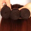 33 # Renk Brezilyalı Düz ​​İnsan Saç Dokuma 3 Demetleri Toptan Satıcılar Auburn 12-26 inç Atkı Saç Uzatma Renkli Saç 3 Paketler