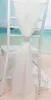 2017新しい到着の結婚式の椅子サッシトップクオリティ54 * 180cmの白い椅子が輝く銀のバックルが付いているサッシ