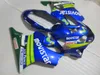 Kostenlose Spritzguss-Verkleidungssätze für Honda CBR600 F4 1999 2000, blau-grünes Motorrad-Karosserieverkleidungsset CBR 600 F4 99 00