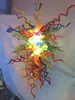 Лампы Multicolor Art Chanssteriers Стиль взорванные стекло Chandeleir освещение со светодиодным источником украшения гостиницы люстра