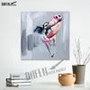 Olej zwierzęcych Painitng Cartoon Śliczna świnia 100 ręcznie malowane abstrakcyjne malarstwo Unframed Canvas Wall Art Picture Decor salon1224313