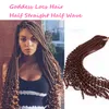 Gudinna låser virka flätor hår 18inch 24strand / st faux locs flätor hårförlängningar syntetiska flätande hår dreads marley twist