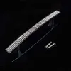 160mm fashion deluxe rhinestone wardrobe kitchen cabinet door handles silver glass crystal bookcase drawer knobs pulls 128mm 5"