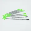 Oem Wax Dabbers Dabbing Tool Accessories With Silicone Tips 106Mm Glass Dabber Tool Stainless Steel Cleaning Tool