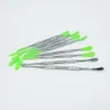 Oem Wax Dabbers Dabbing Tool Accessories With Silicone Tips 106Mm Glass Dabber Tool Stainless Steel Cleaning Tool