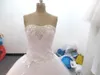 Superbe robe de mariée bon marché Robe de mariée exquise perles paillettes cristaux ruché corset top corset fait à la main