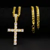 Mannen Hiphop Sieraden Nieuwe Stijl Charm Classic Cross Ketting Hanger Volle Iced Out Crystal Rhinestones Crux Drop Shipping