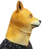 Rolig doge hundmask tecknad latex halloween festmask full huvud över huvudet djur cospaly maskerad fancy klä upp karneval mask y327m