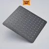 Titanium Black Bathroom Ultrathin Rain Shower Head 8/10/12 Inch Square & Round Rainfall Showerhead