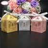 Partihandel- 10st Wedding Candy Box Chocolate Packaging Paris Eiffeltorn Personlig Weddign Box Mariage Favors and Gift Baby Shower