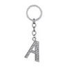 Crystal Rhinestone AZ Letras em inglês Metal Keychain Keyring Chanchains Bolsa Pingente Charms Gift9140107