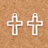 Legering Hollow Cross Bedels Hangers Zilver/Goud/Gun Zwart 17x10.5mm 4 kleuren L422 Religieuze sieraden Bevindingen Componenten 360 stks/partij