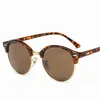 Mode Halbrahmen Runde Sonnenbrille Männer Frauen Klassische Designer Brillen Metallrahmen 49 Outdoor Fahren UV400 Sonnenbrille mit Etuis